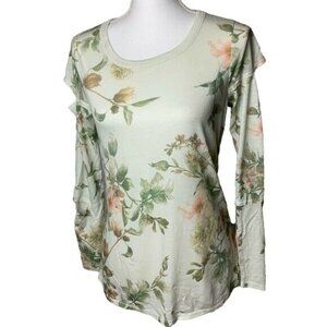 Chaser Floral Print Long Sleeve Shirt Size M